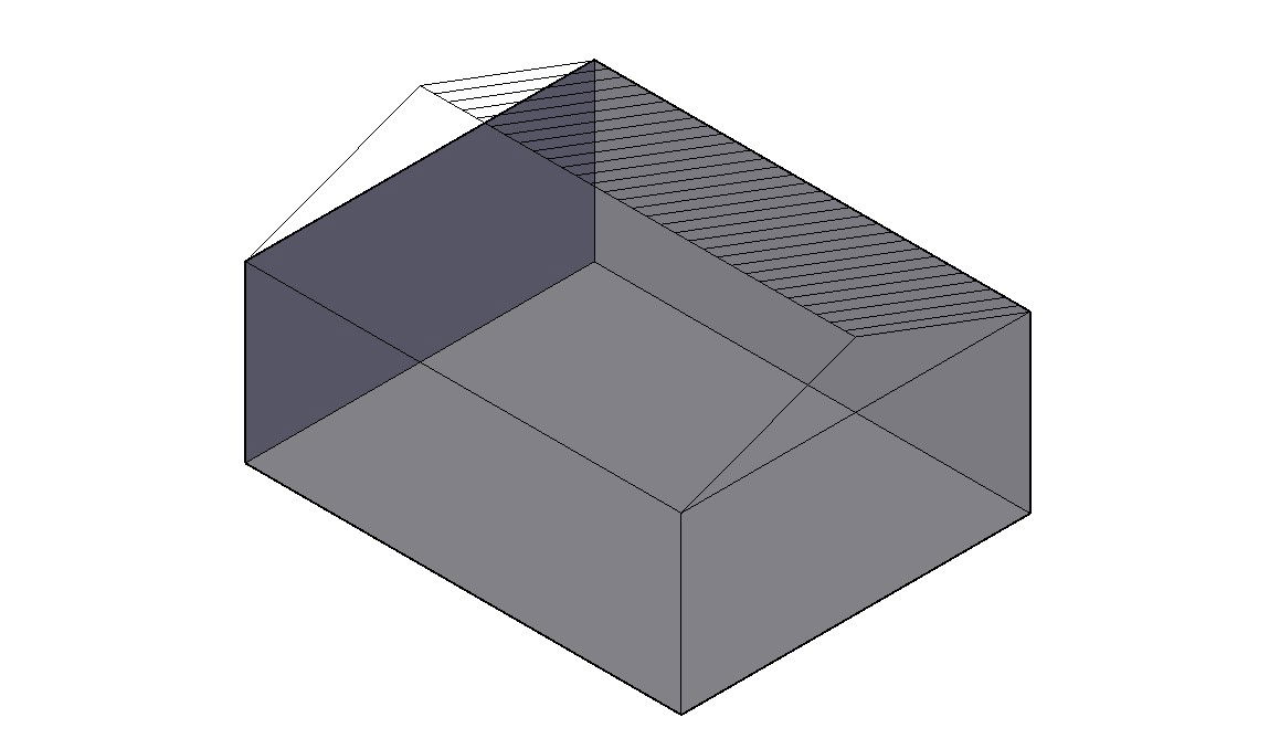 Solar Roof Top in Pitch for 3d model in DWG file