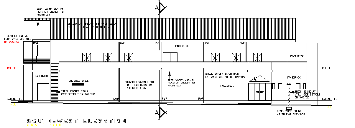 South west elevation design