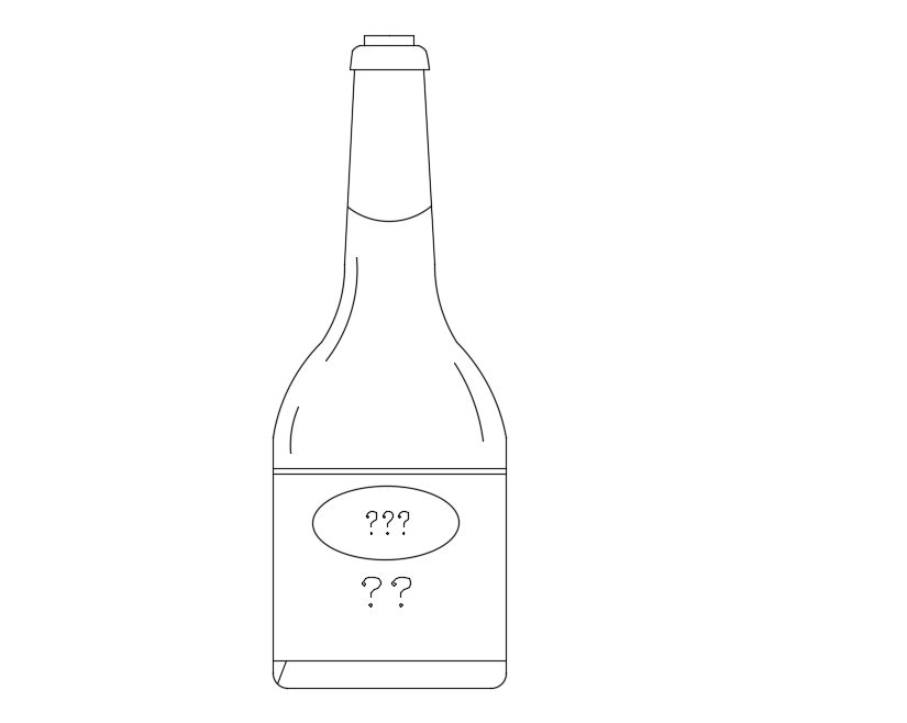 Soy sauce bottle front view dwg file