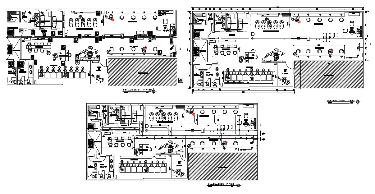 Beauty Salon Interior Layout Plan 2D Floor Design in CAD Drawing File