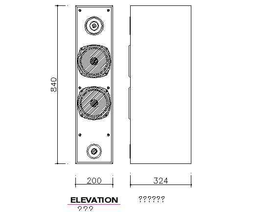 Speaker elevation details