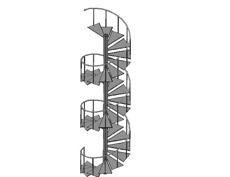 Spiral staircase elevation designs dwg file