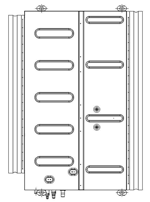 Split system air conditioner 2D design in AutoCAD, CAD file, dwg file