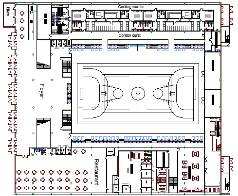 Sports Stadium Architecture Elevation and Structure Details dwg file