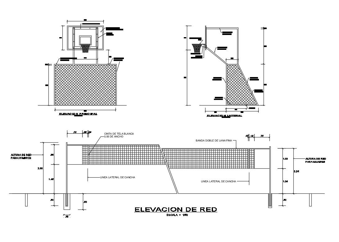 Sports ground landscaping structure and automation details dwg file