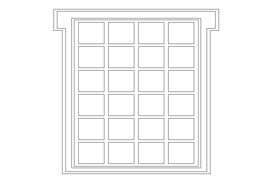 Square  window details