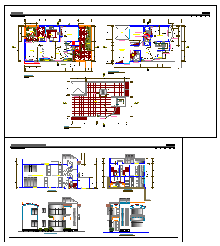 Square housing design drawing