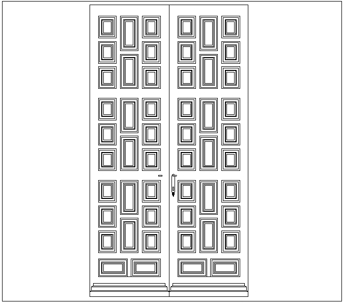 Square shaped design view of door