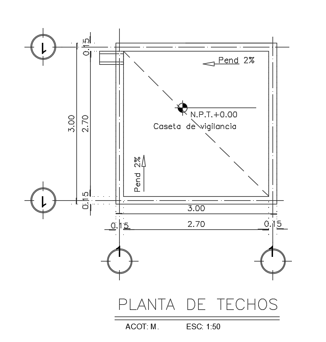 Square slab reinforcement section details are given.Download the Autocad file now.