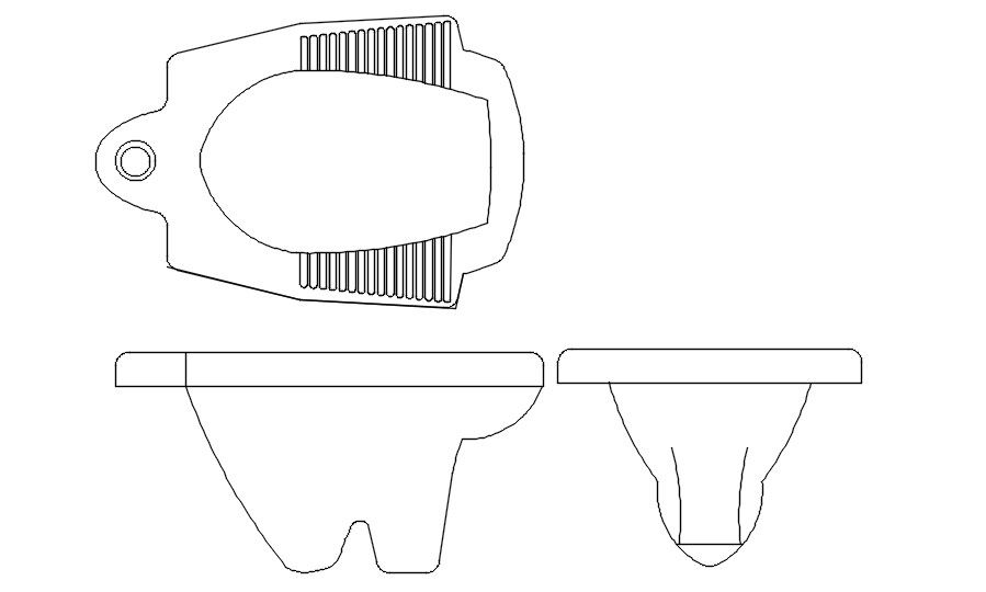 Squat type WC blocks in AutoCAD 2D drawing, dwg file, CAD file