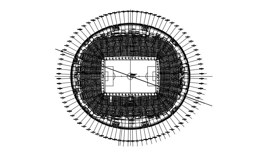 Stadium Plan In AutoCAD File
