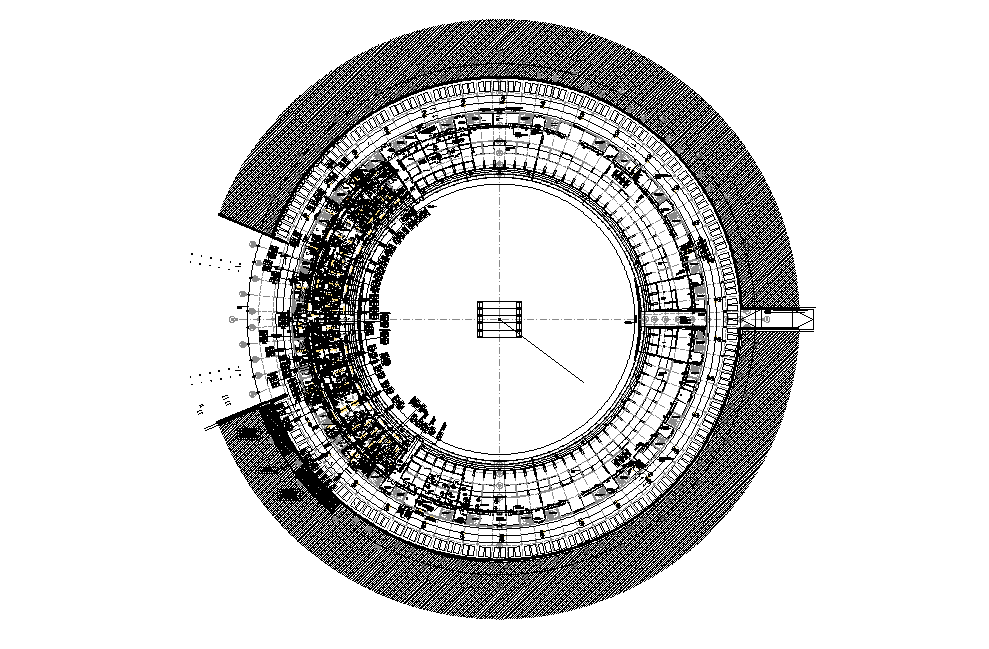 Stadium Layout Plan CAD Drawing DWG Fie