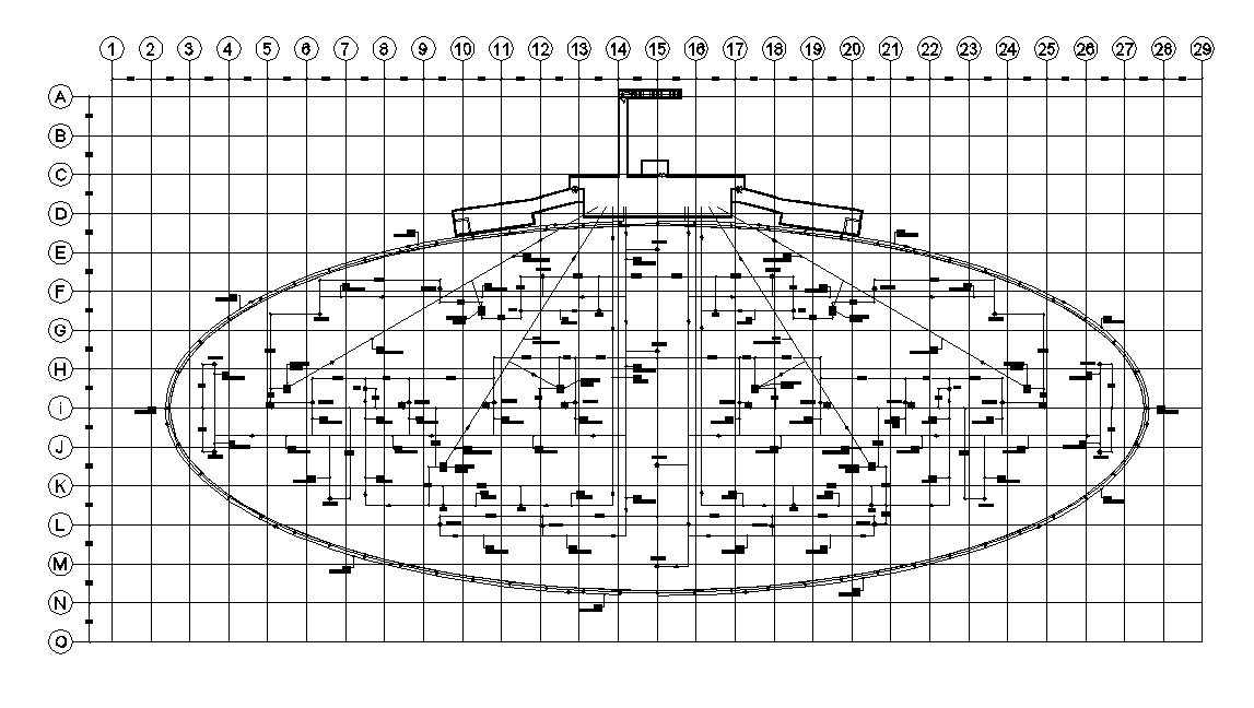Stadium piping Plan CAD Drawing DWG File