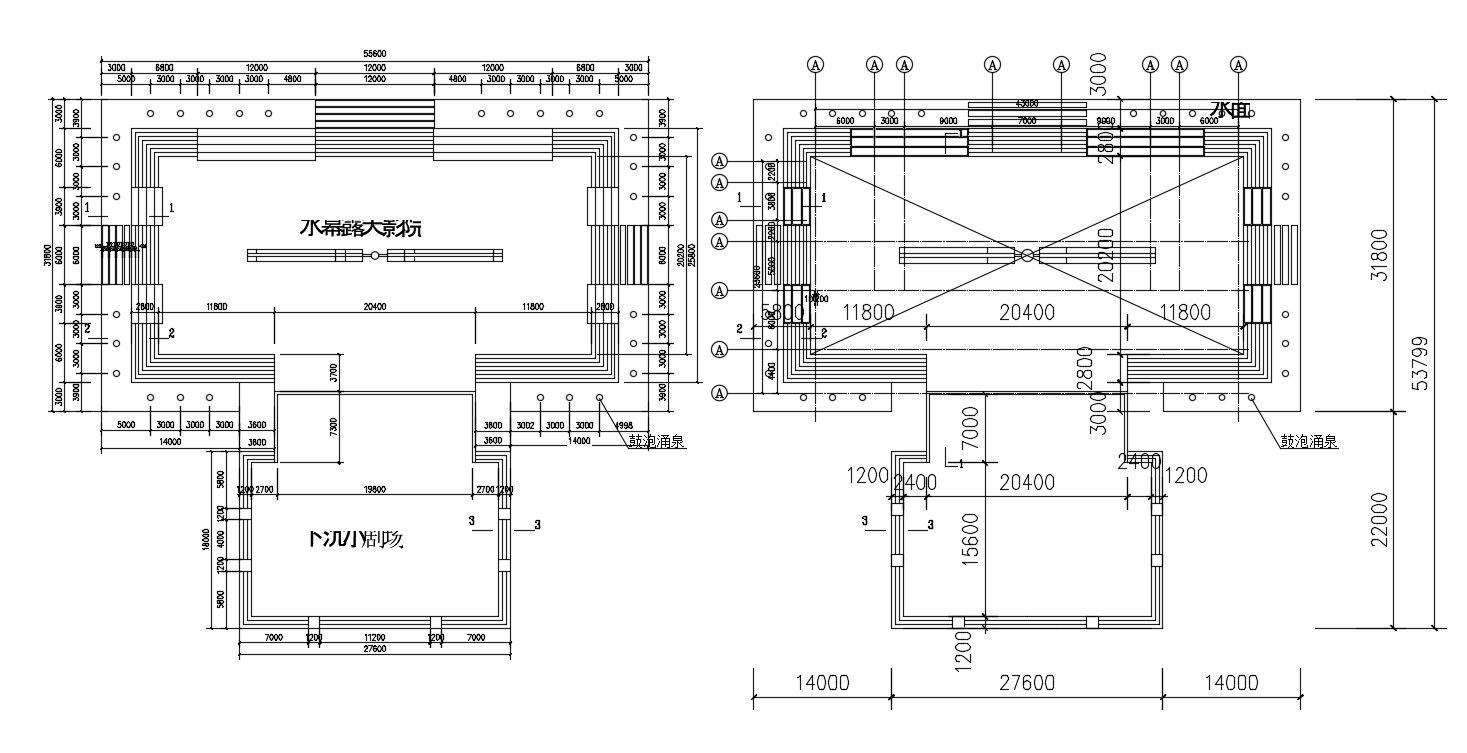 AutoCAD DWG File of Stage Layout with Sections and Detailed Dimensions