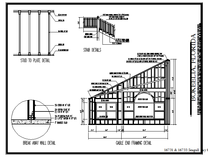 Stair & Structure Detail in cad file