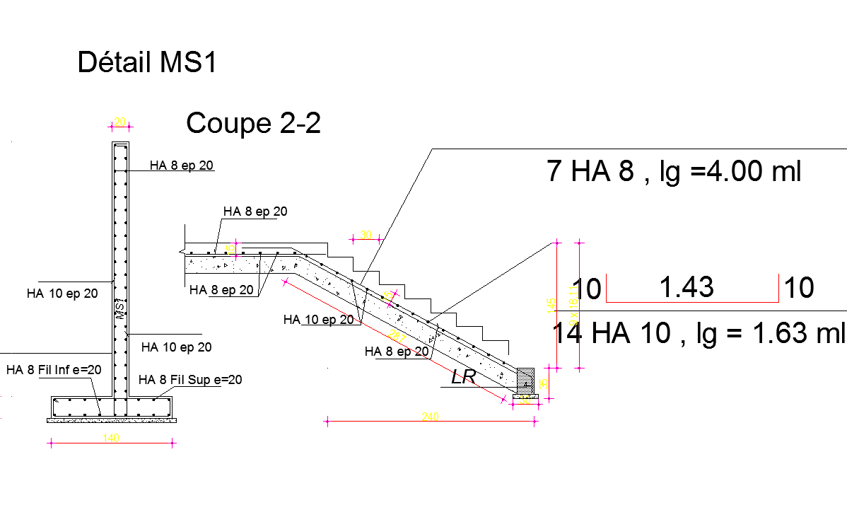 Stair Case Detail dwg file