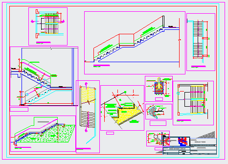 Stair case design drawing
