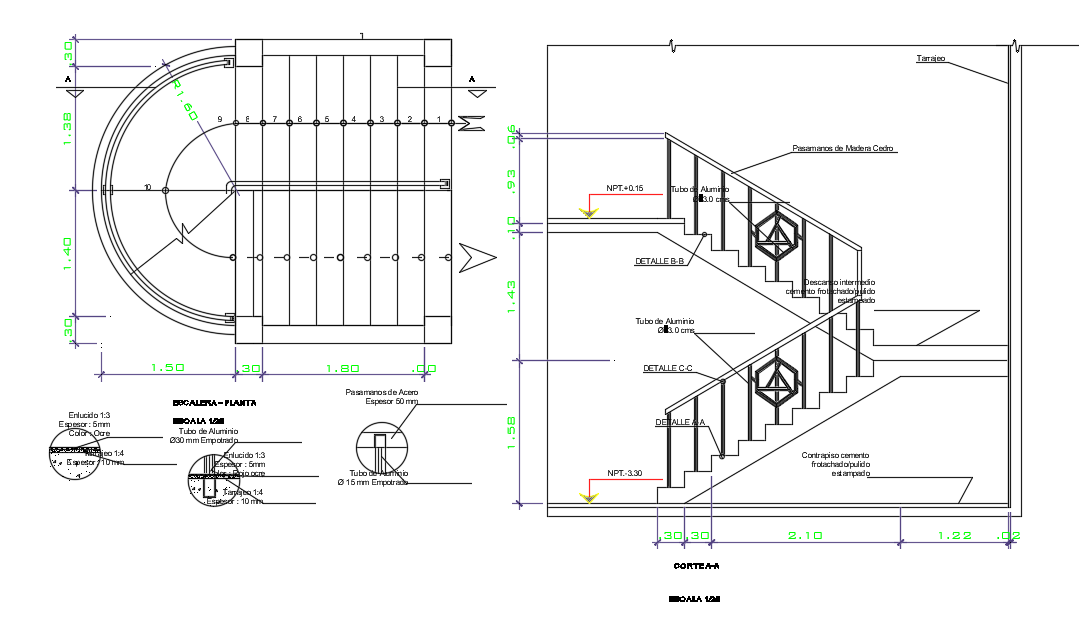 Stair detail dwg file