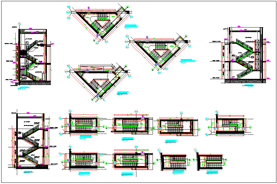 Stair detailing dwg file