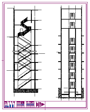 Stair section detail design drawing