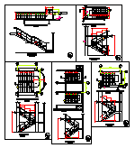 Stair section detail design drawing of Hospital design drawing