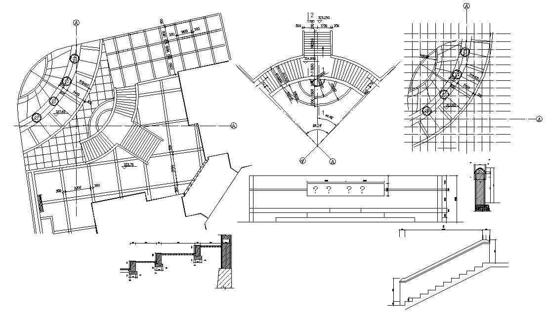 Staircase Construction Drawings 2d Autocad file