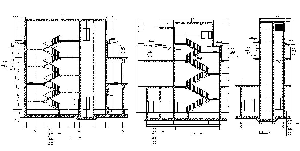 Staircase Design Elevation AutoCAD File
