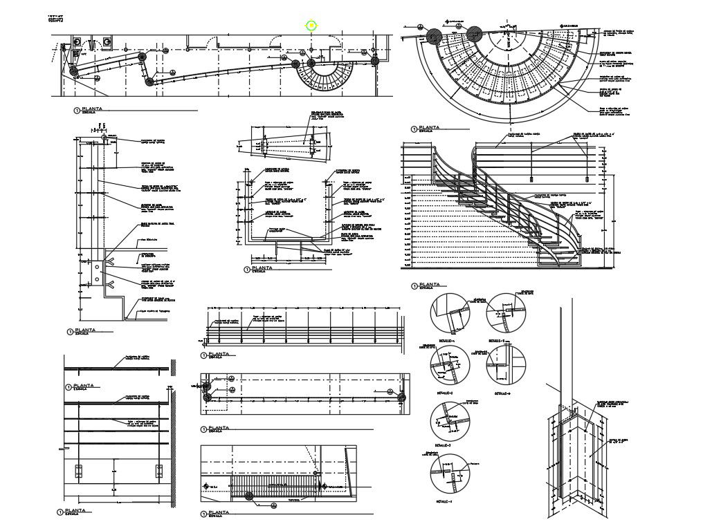Staircase Plan With Elevation CAD Block DWG File