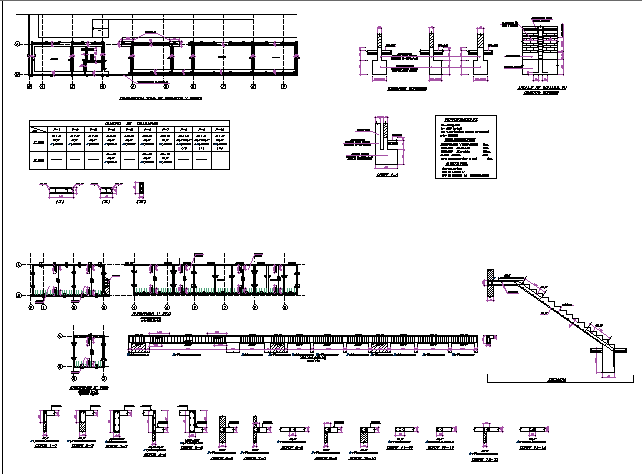 Staircase and constructive details of office dwg file