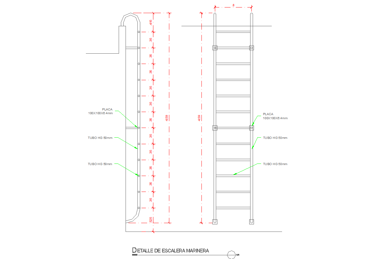 Staircase autocad block and detail