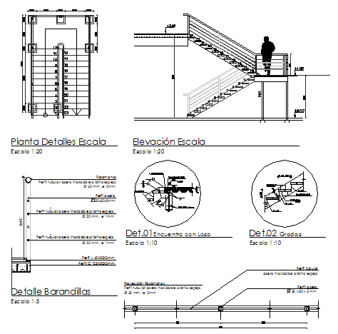 Staircase elevation and auto-cad details of shopping center dwg file