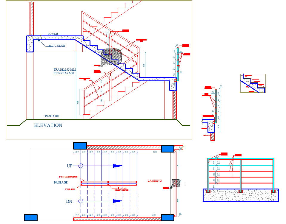 Staircase plan autocad file