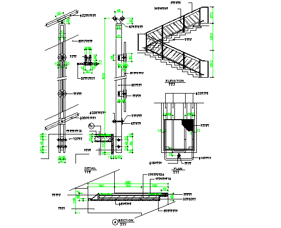 Staircase sectional details
