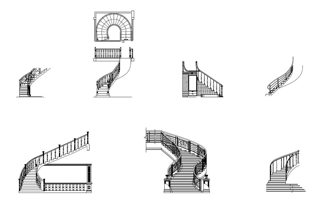 Free Download Staircase Designs DWG File