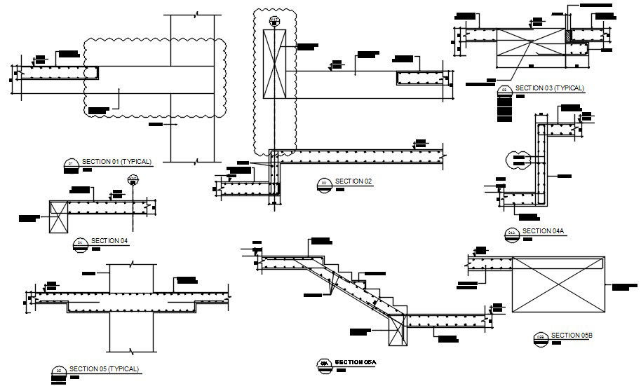 Staircase detail reinforcement drawing file given in this 2d autocad drawing file. Download this 2d autocad drawing file.