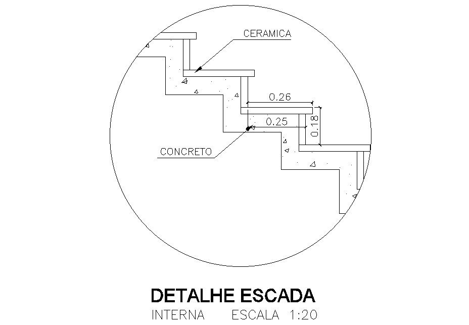 Staircase detail section.