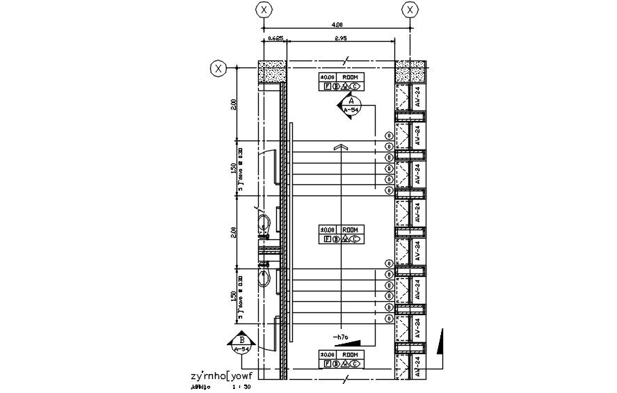 Staircase plan detail of Commercial building in this 2d AutoCAD drawing file.