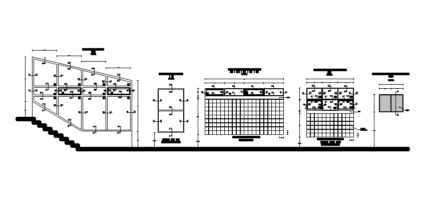 Staircase sectional elevation drawing presented in this AutoCAD file. Download this 2d AutoCAD drawing file.