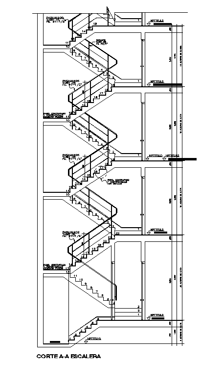 Stair section cad drawing is given in this cad file. Download this cad file now.