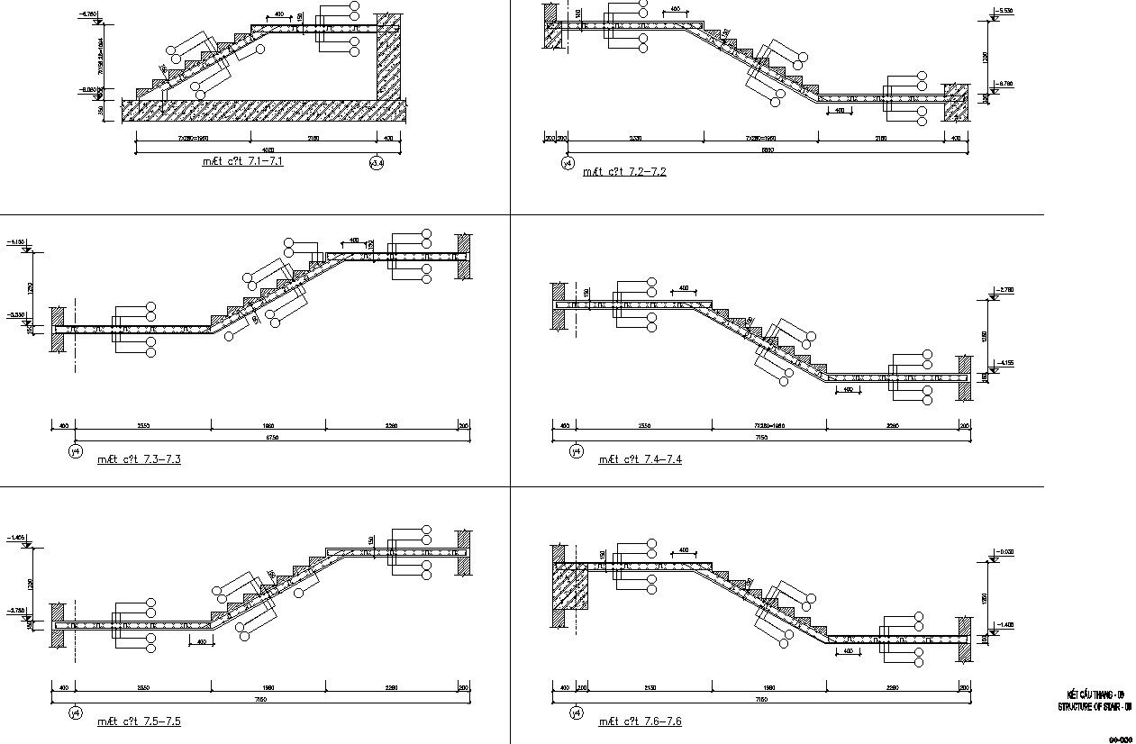 Stair structure with detailing