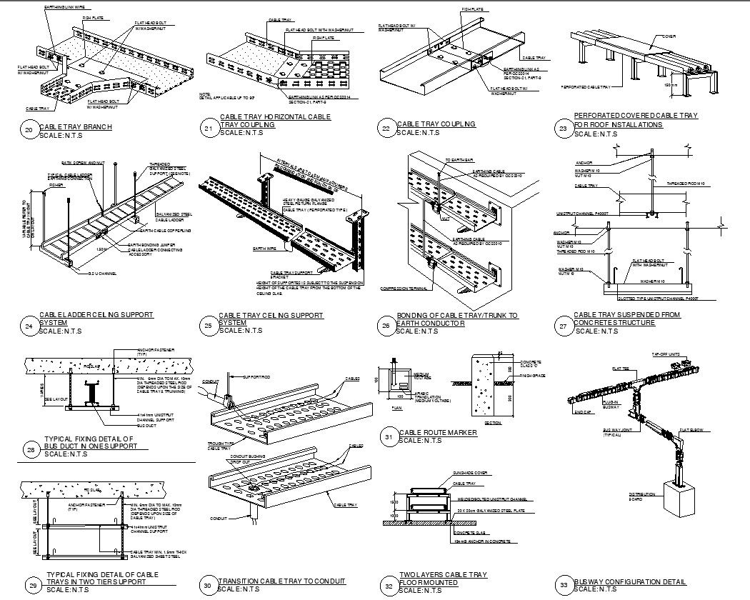 Standard Earthing Details CAD Drawing In AutoCAD DWG File