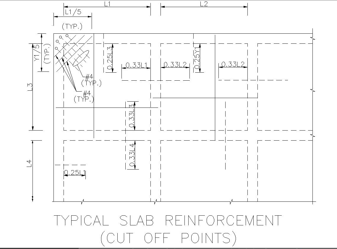 Standard Slab Reinforcement Detail CAD Drawing in AutoCAD DWG File
