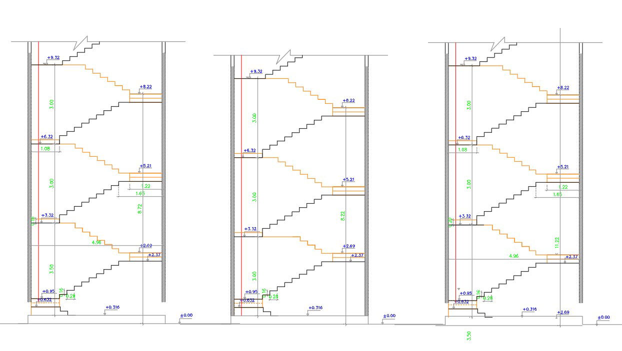 Standard Staircase Drawing Free Download DWG File