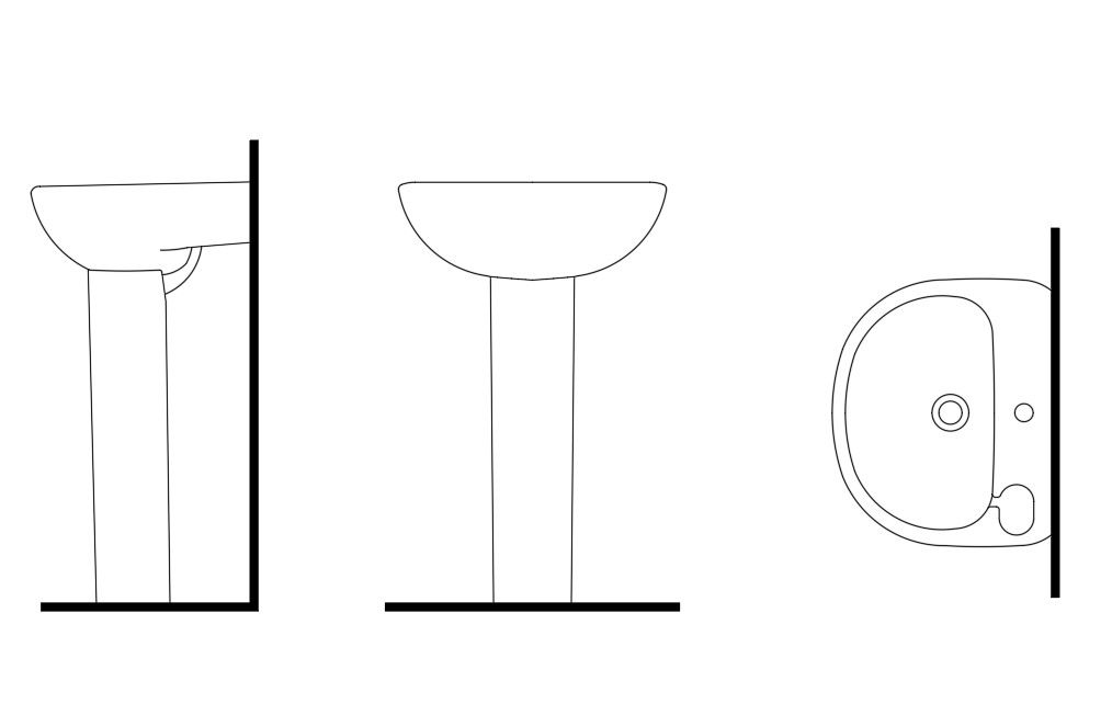 Standing Wash Basin Detail