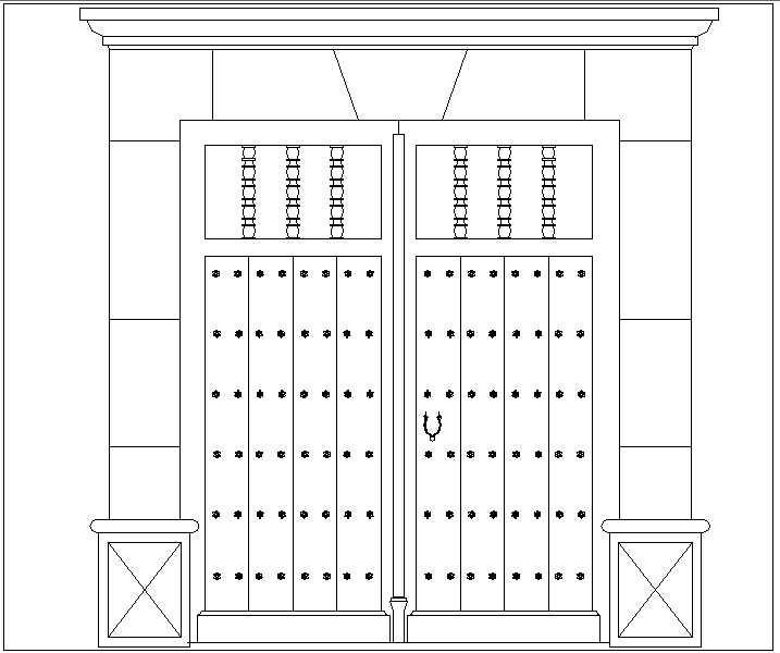 Star shaped design view in door
