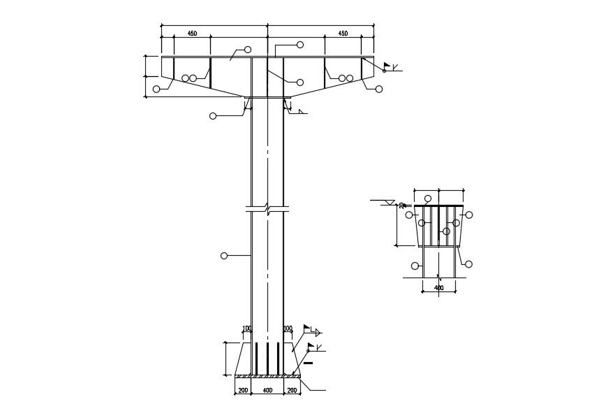 Steel Column Design CAD Drawing Download