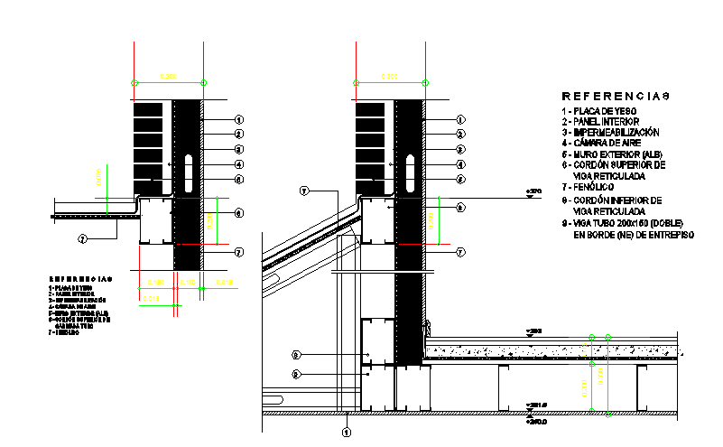 Steel Framing detail in the Autocad file
