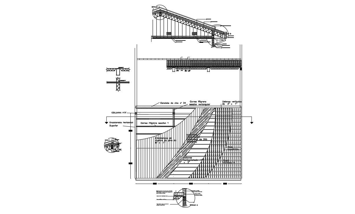 Steel Roof Design AutoCAD File