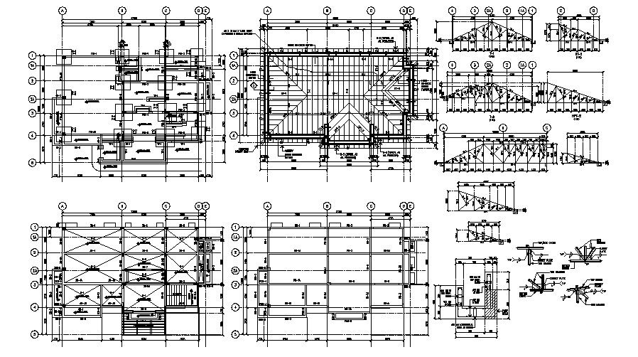 Steel Roof Framing Plan Details