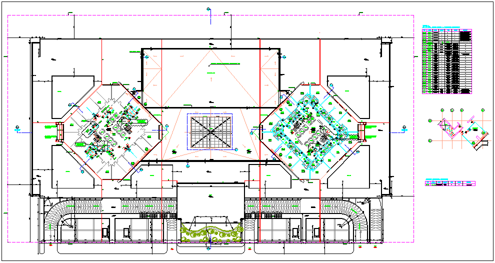 Tower AB Steel Structure Plan with Lift Room Terrace Detail.